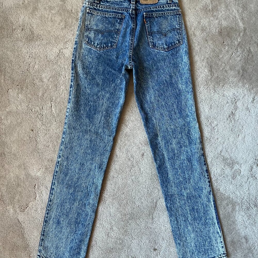 Vintage Levi's 505 Orange Tab Student Fit Acid Wash Jeans, W28 L31.5 - Picture 3 of 13
